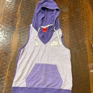 Nike Purple and White Racerback Hoodie